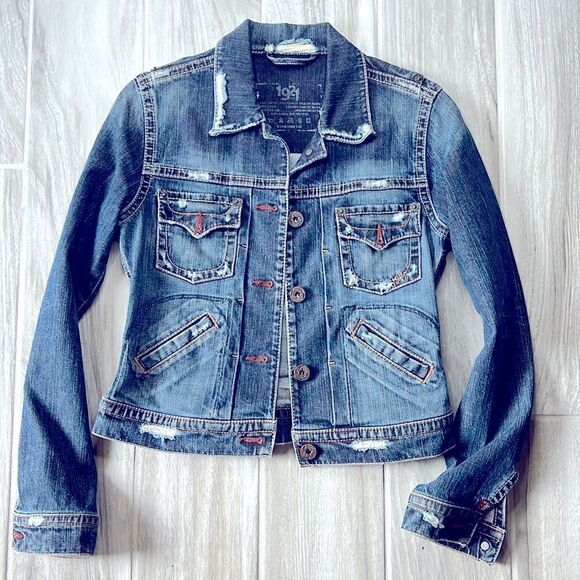 1921 Designer Vintage Denim Jacket Small - Picture 1 of 5